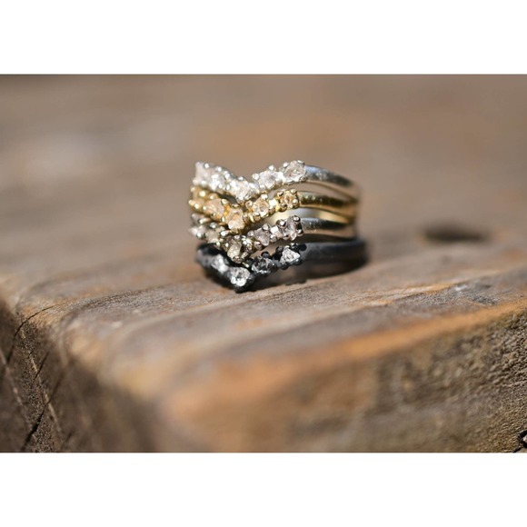 alternative raw diamond engagement ring raw crystal size 4 5 6 7 8 8 9 1… - Picture 7 of 10